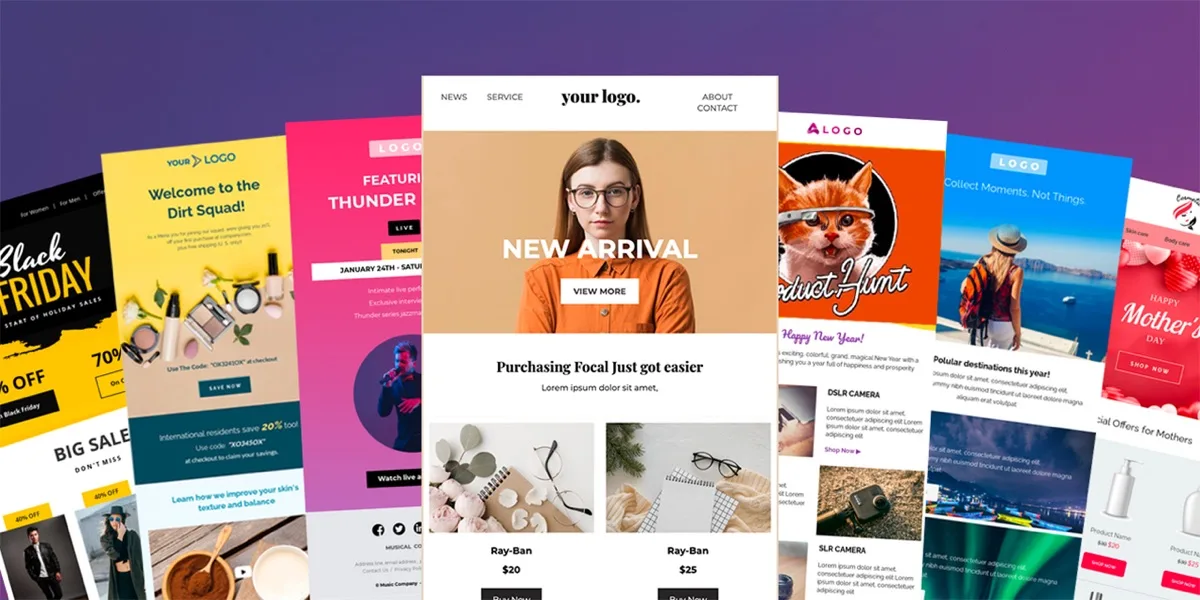 MiN8T email template gallery
